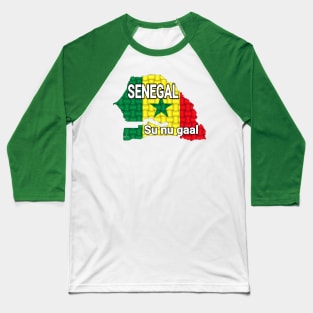 Senegal - Sunugaal - Senegal Flag Baseball T-Shirt